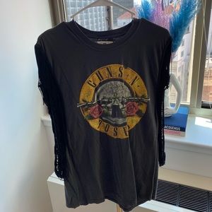 LF vintage Guns n Roses Muscle tee w fringe